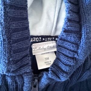 Baby Boys Navy Knit Sweater - 3M